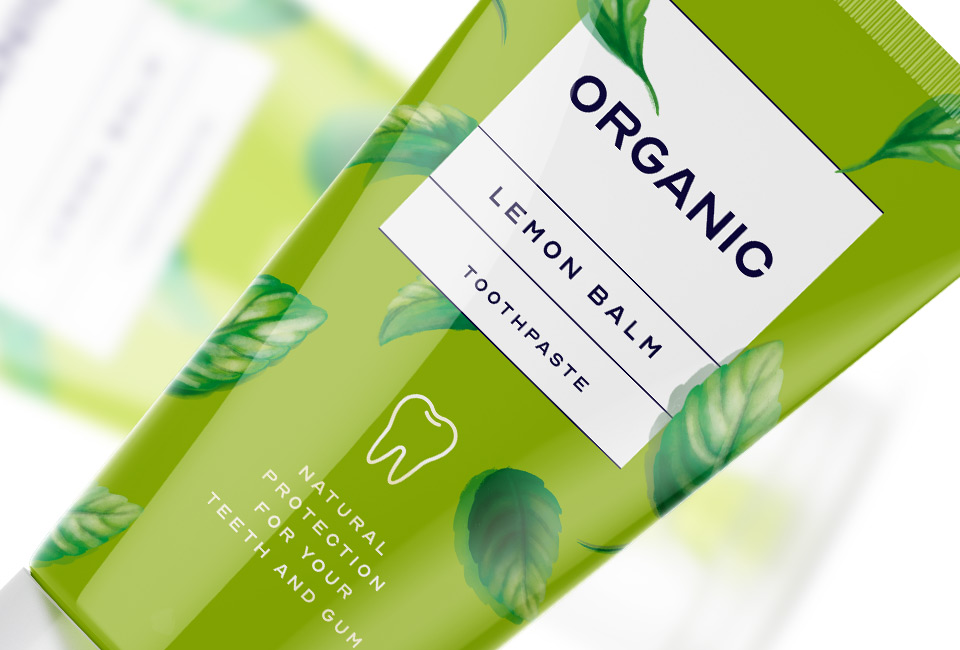 packaging organic toothpaste cosmetics intro