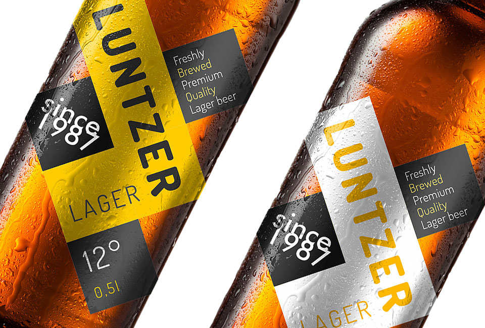 packaging luntzer lager beer intro