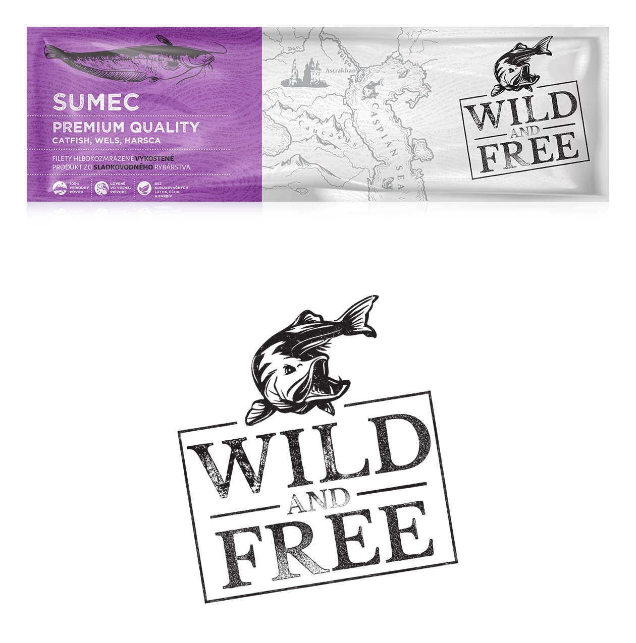 wild and free logo branding