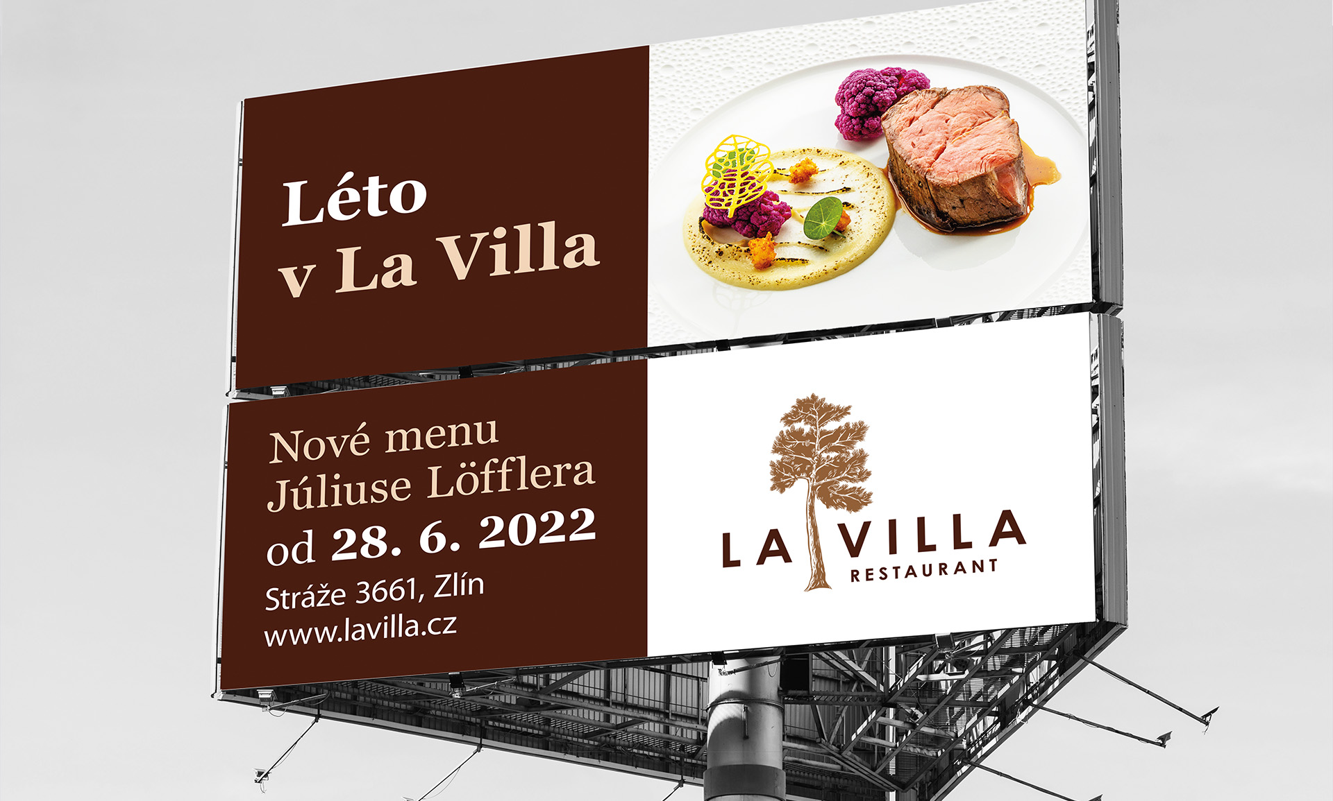 la villa restaurant branding identity