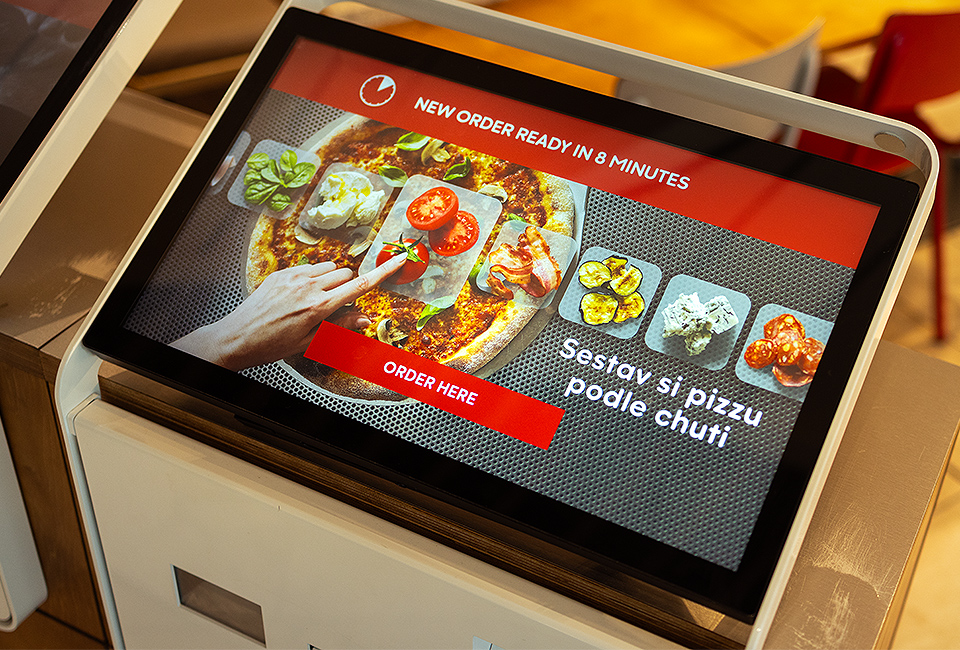 Nové kľúčové vizuály samoobslužnej komunikácie franšízy Pizza 360 v Prahe