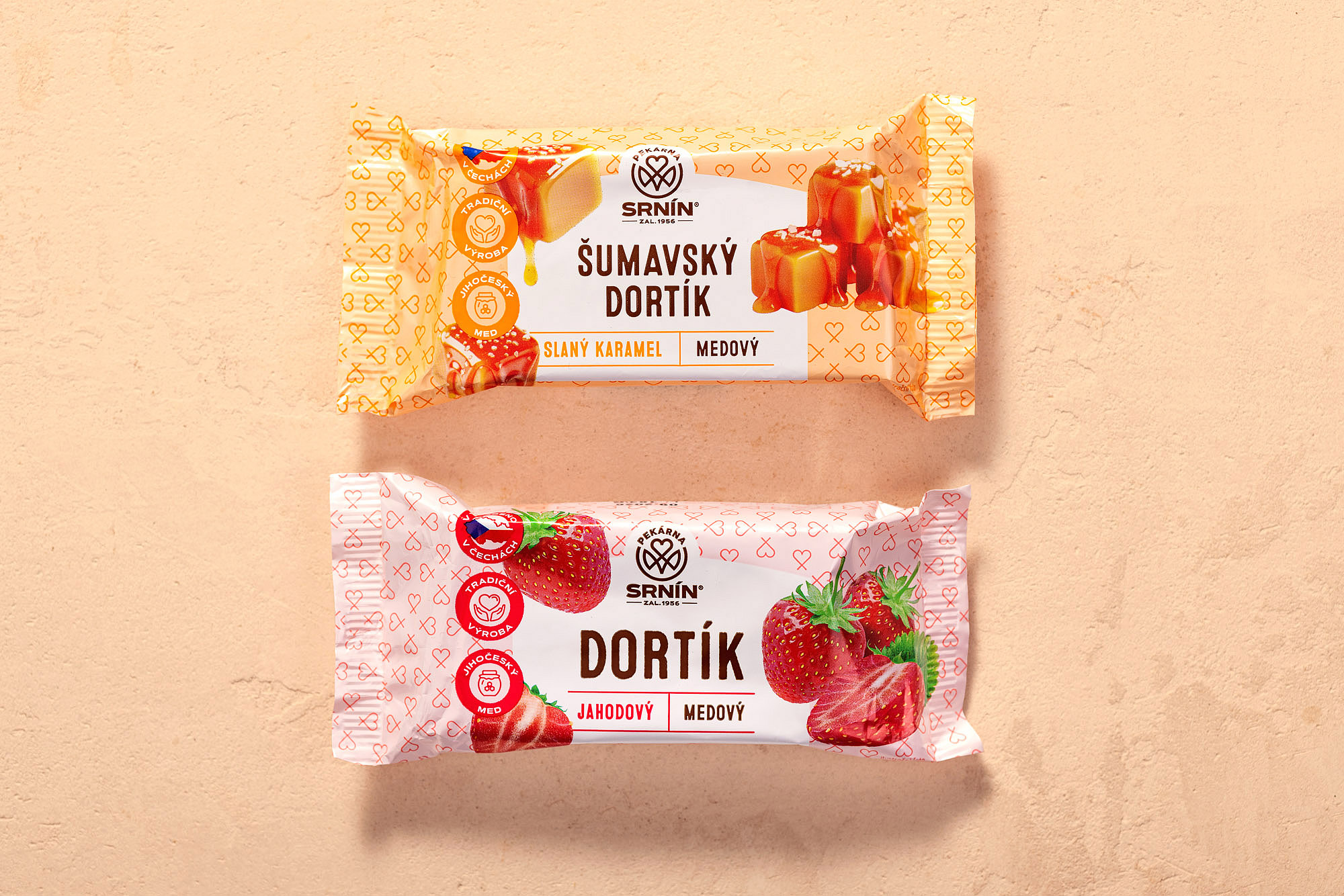 Pekaren srnin small cakes gingerbread modern colorful packaging