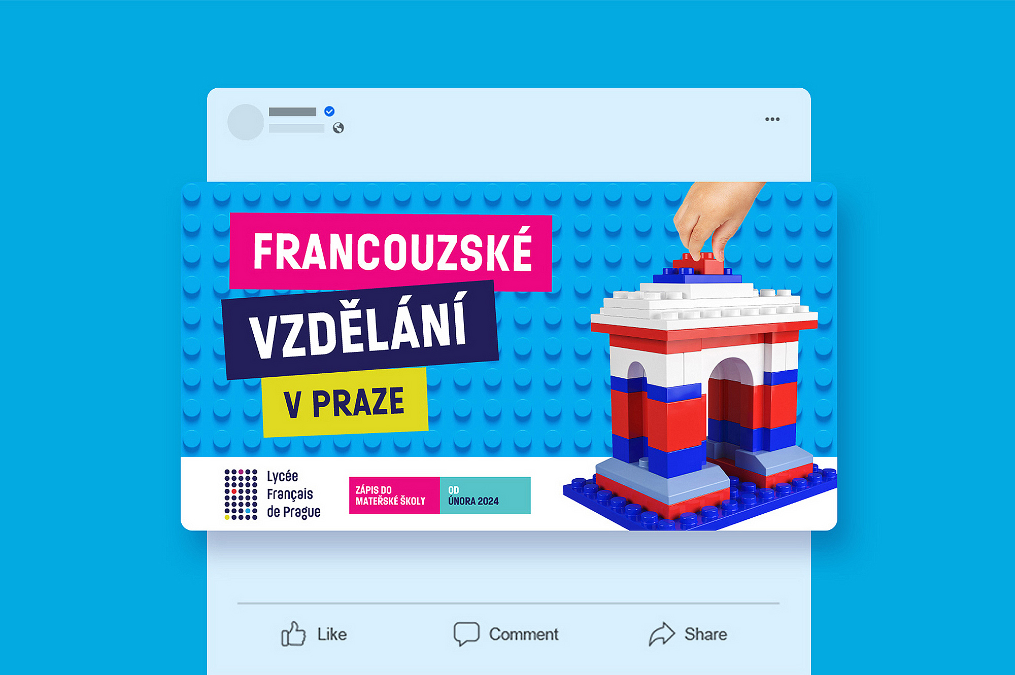 Lycee Francais de
Prague creative graphic campaign