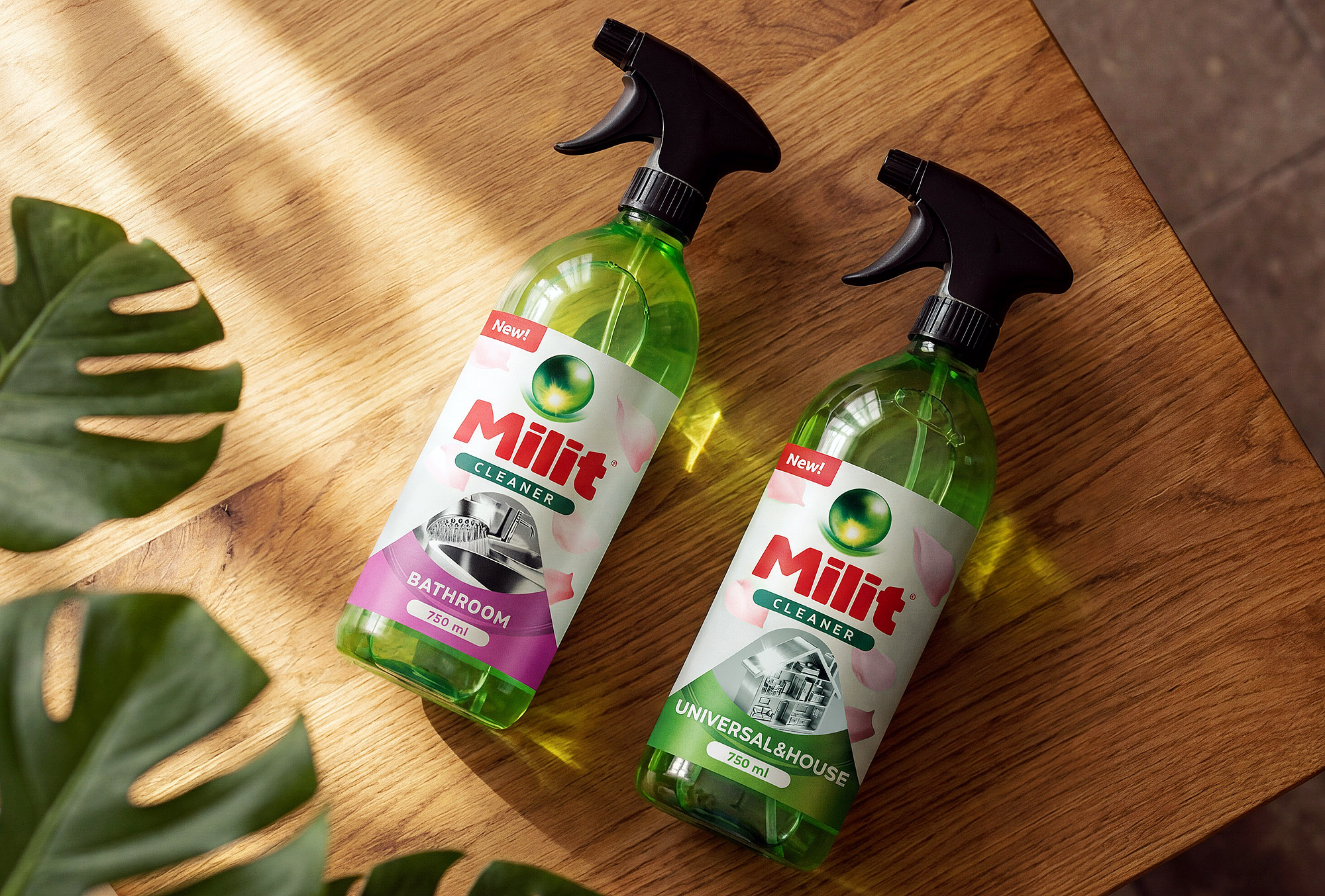 Milit cleaning products packaging