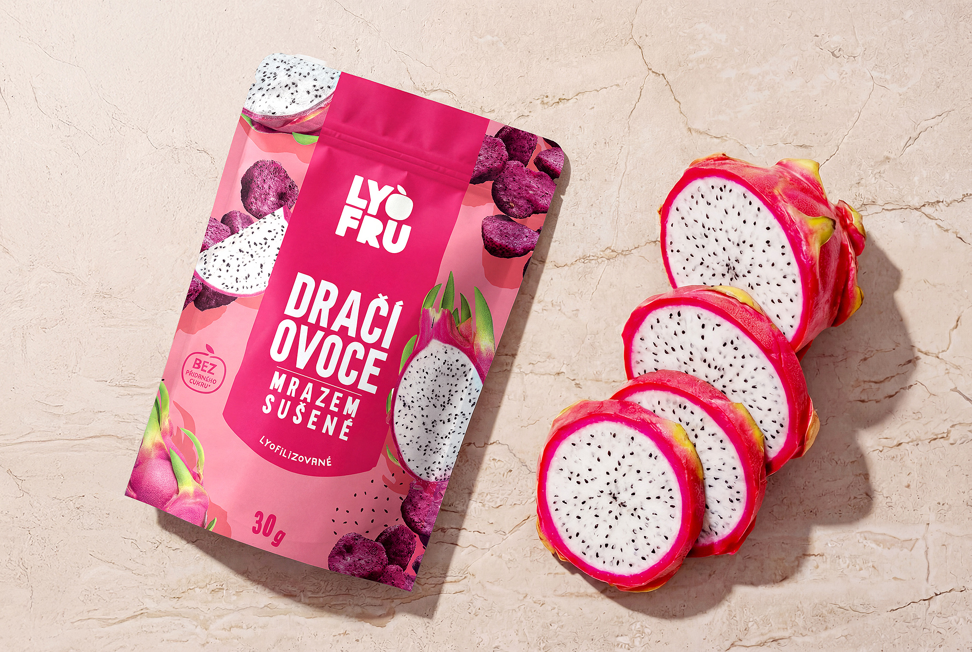 LyoFru Doypack Design for Lyophilized Fruit Snacks